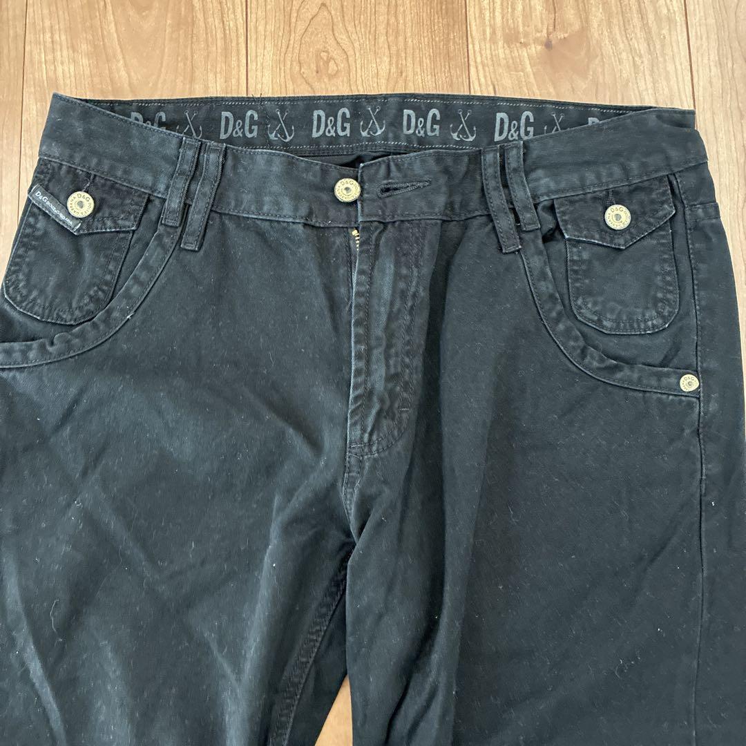 D&G 春夏向きパンツ ブラック サイズ44(32インチ) ほぼ未使用美品