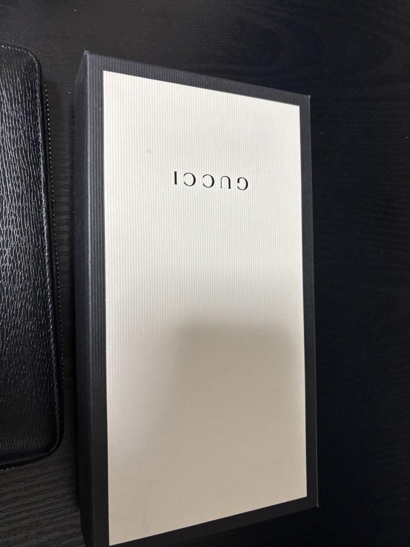 GUCCI ブラックレザー長財布