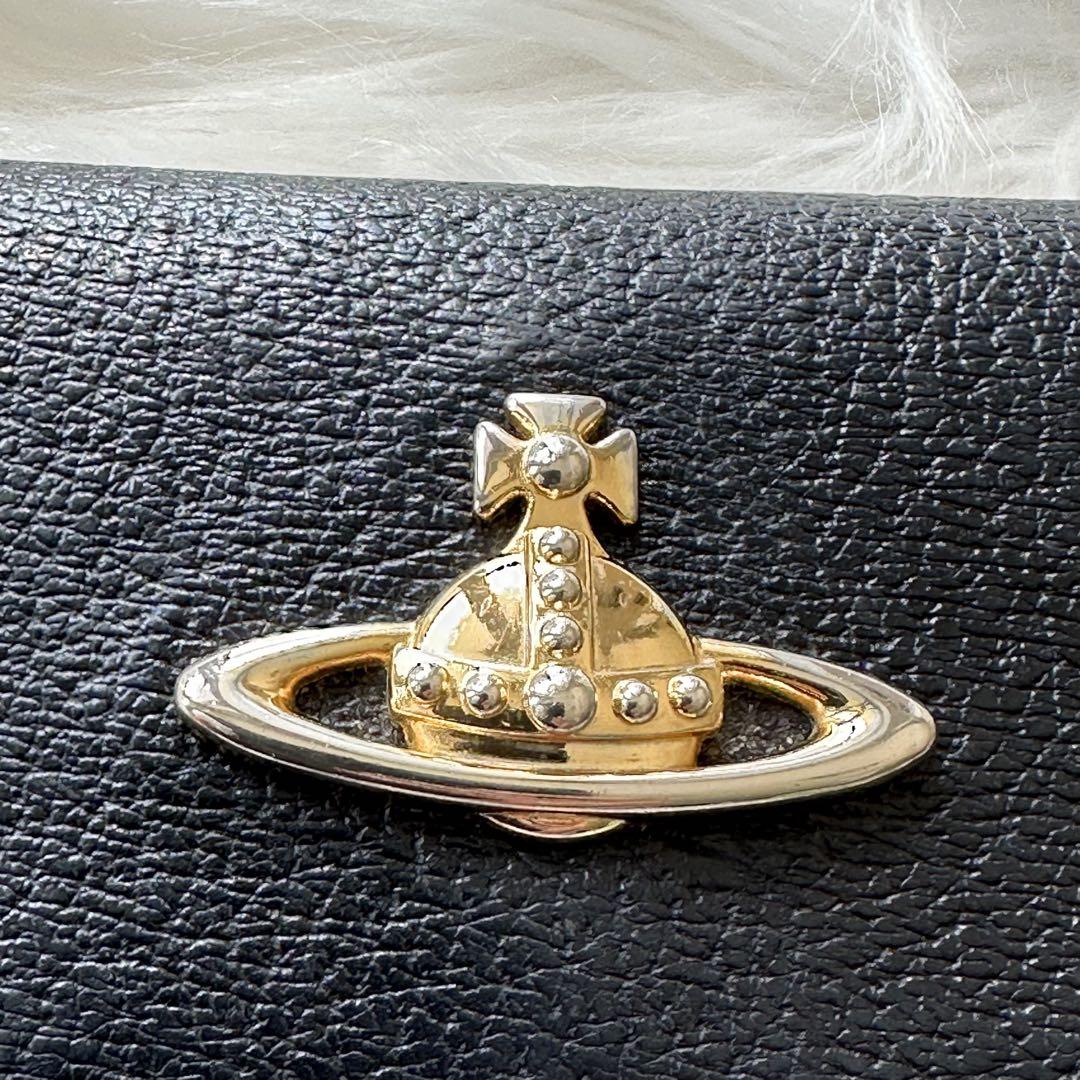 美品✨Vivienne Westwood 財布 ブラック がま口 三つ折り