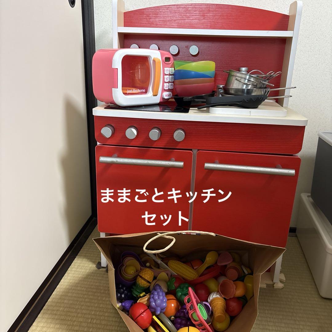 rizkiz ままごとキッチン　鍋、皿、食材セット