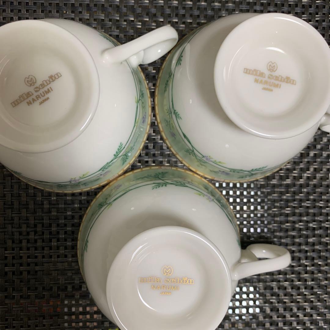 ナルミ ミラショーン カップ&ソーサー 3客 陶器製 - メルカリ
