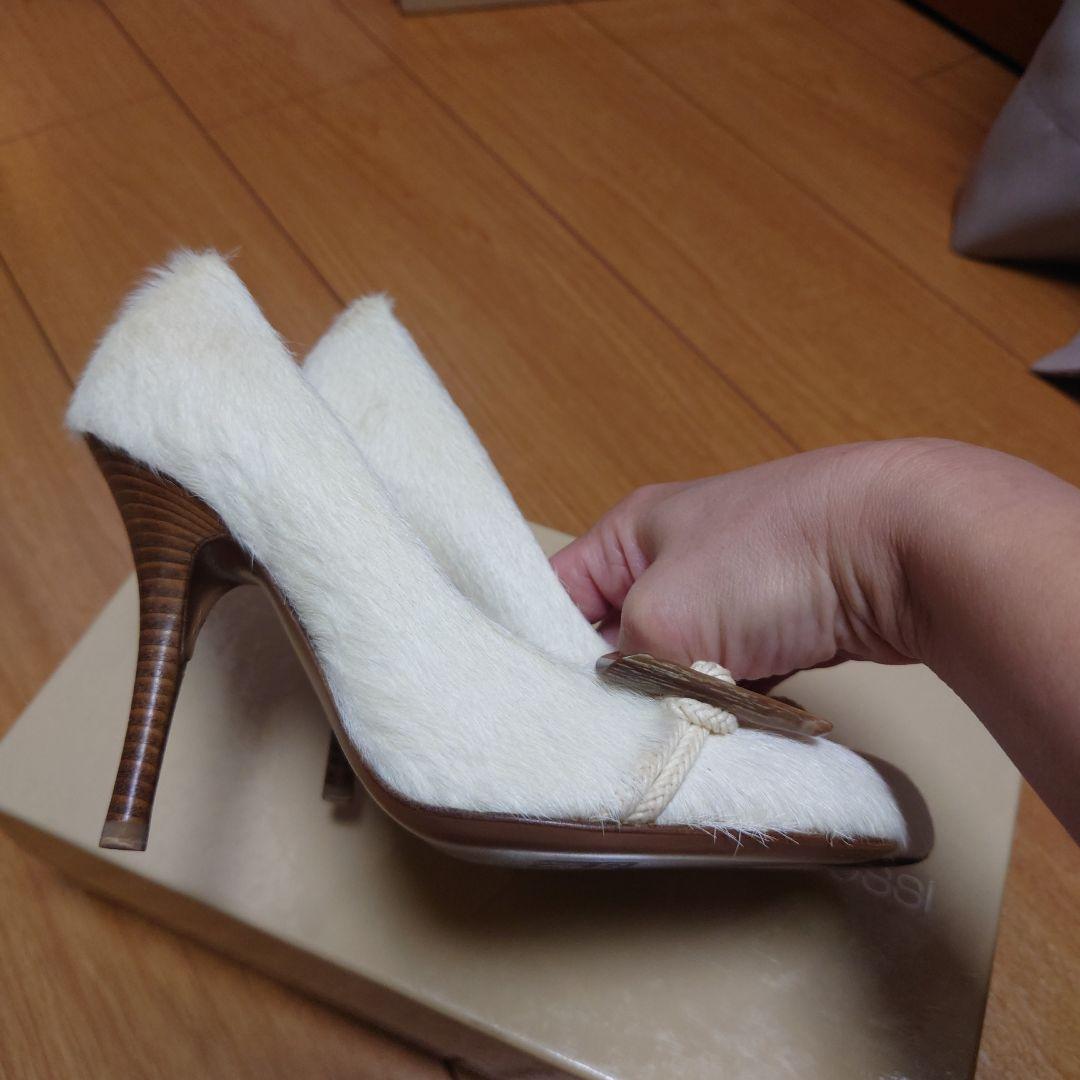 セルジオロッシ【超美品】ハラコ パンプス 豹柄 レオパードSergiorossi豹柄