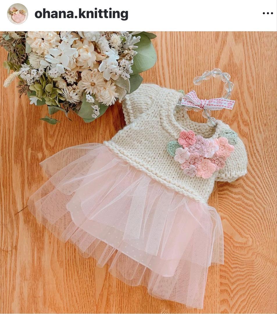 ohana.knitting 様のフルールニットワンピース 5,229円