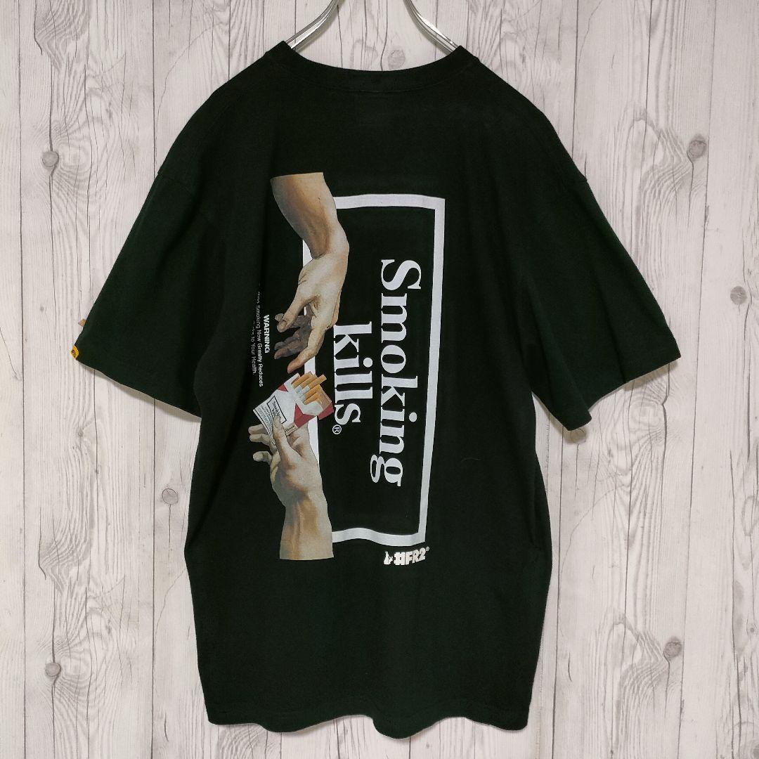 レアデザイン♪ FR2 Tシャツ 両面プリント タバコ 渋デザイン 黒