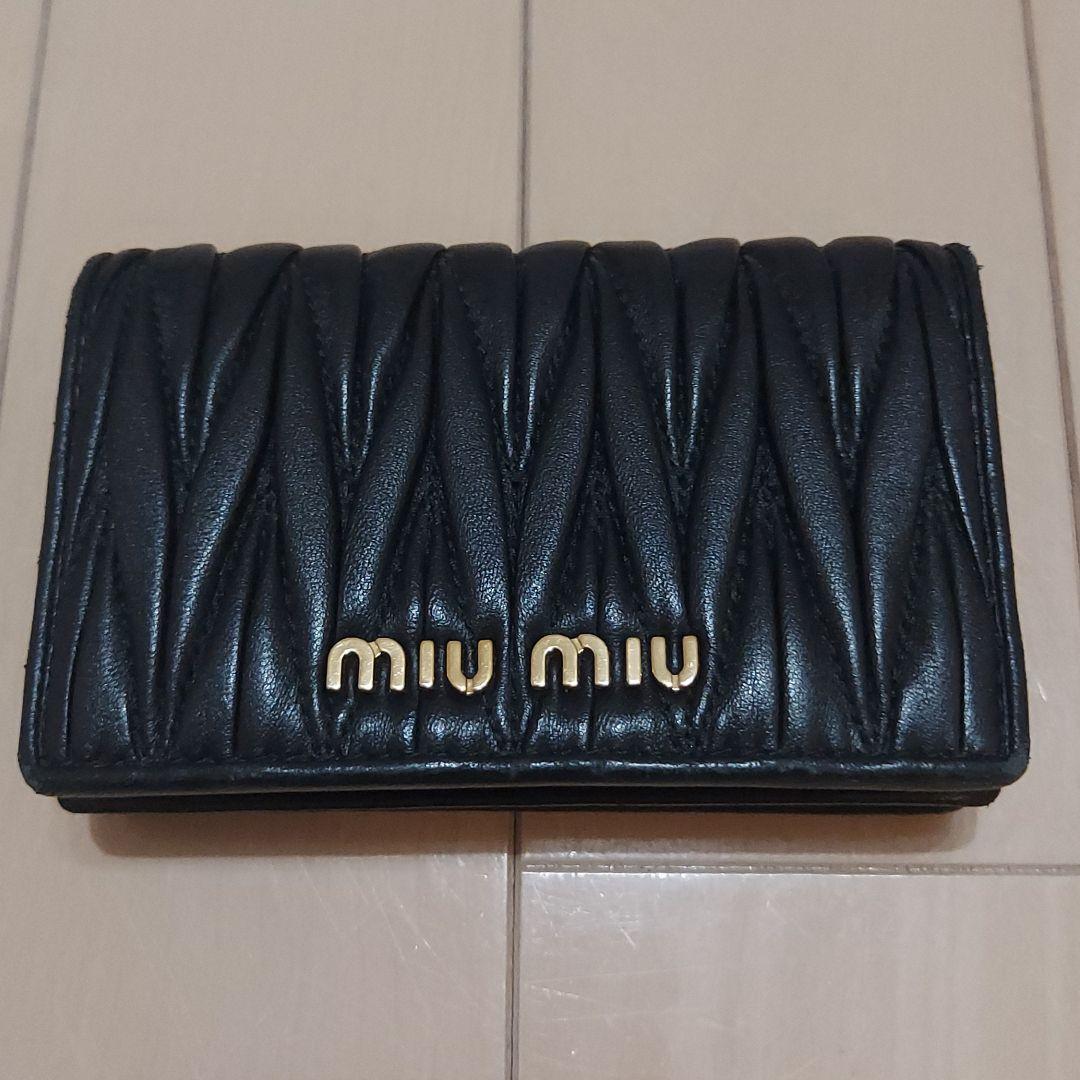 までの MIUMIU 名刺入れ 黒 9hcTB-m61314754550 マテラッセ していたの