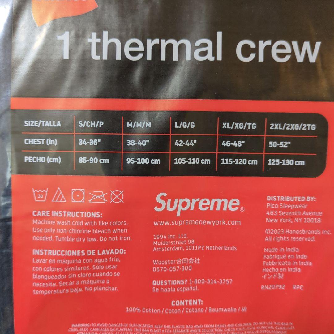 ★開封のみ★Supreme Hanes thermal crew M/M