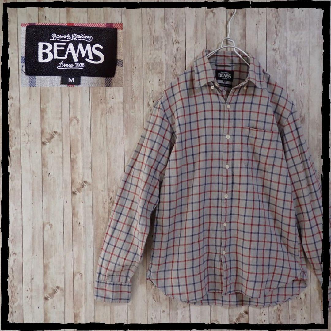 美品 ビームス BEAMS チェック シャツ M コットン100% 人気ブランド