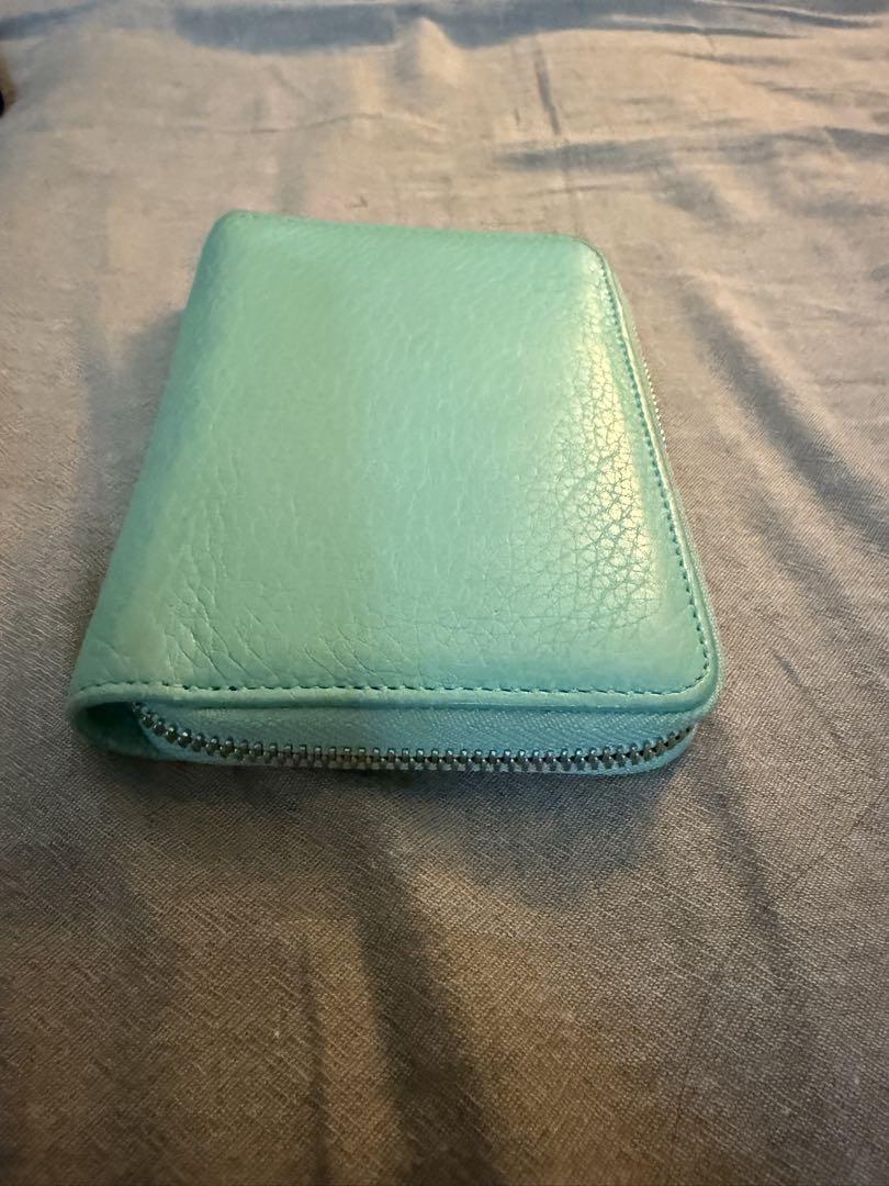 半額ストア Tiffany & Co. ミントグリーン 二つ折り財布 箱付き 小物