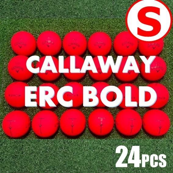 【S145】キャロウェイ ERC BOLD 赤マット ロストボール 24球