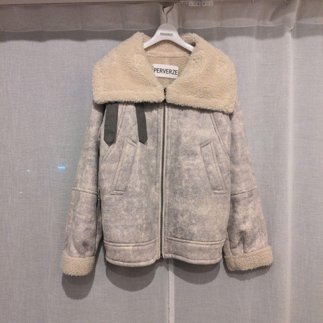 PERVERZE パーバーズ「WIDE COLLAR MOUTON COAT」
