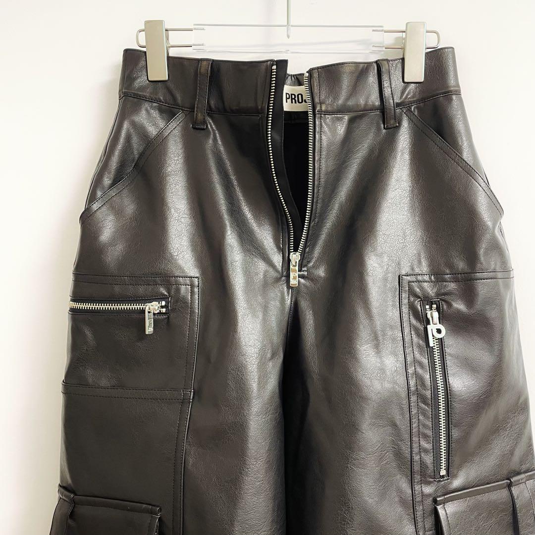 パンツ PRANK PROJECT Leather Cargo Shorts