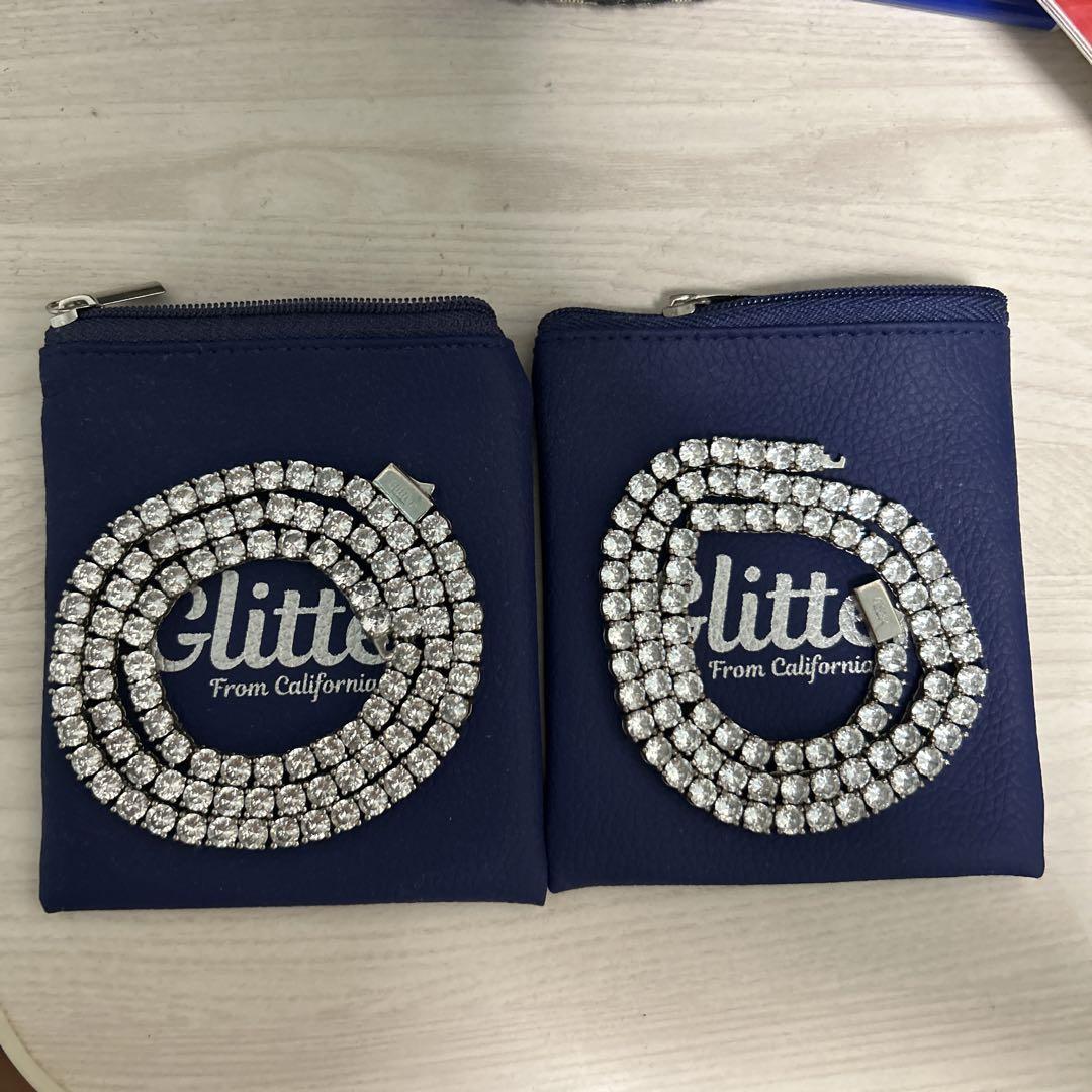 Glitterテニスチェーン45cm5mm Baguette Tennis Chain Necklace【5mm】 | Glitter