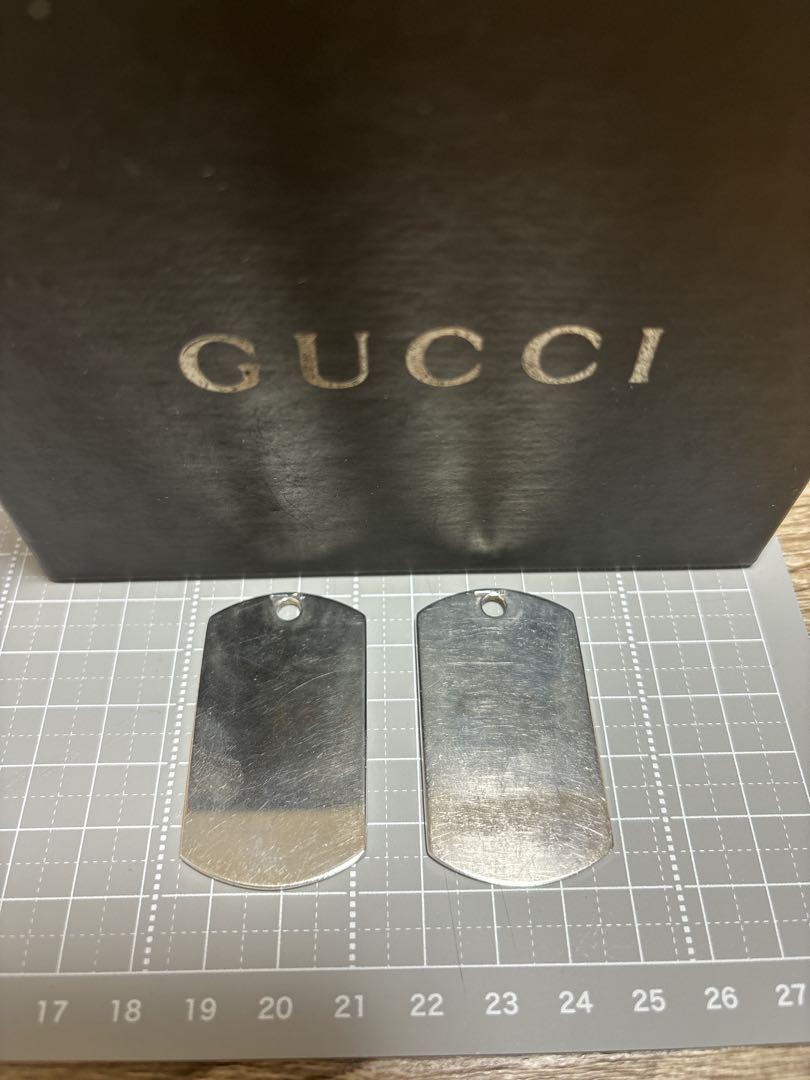 GUCCI シルバー ドッグタグ 2枚セット ペア