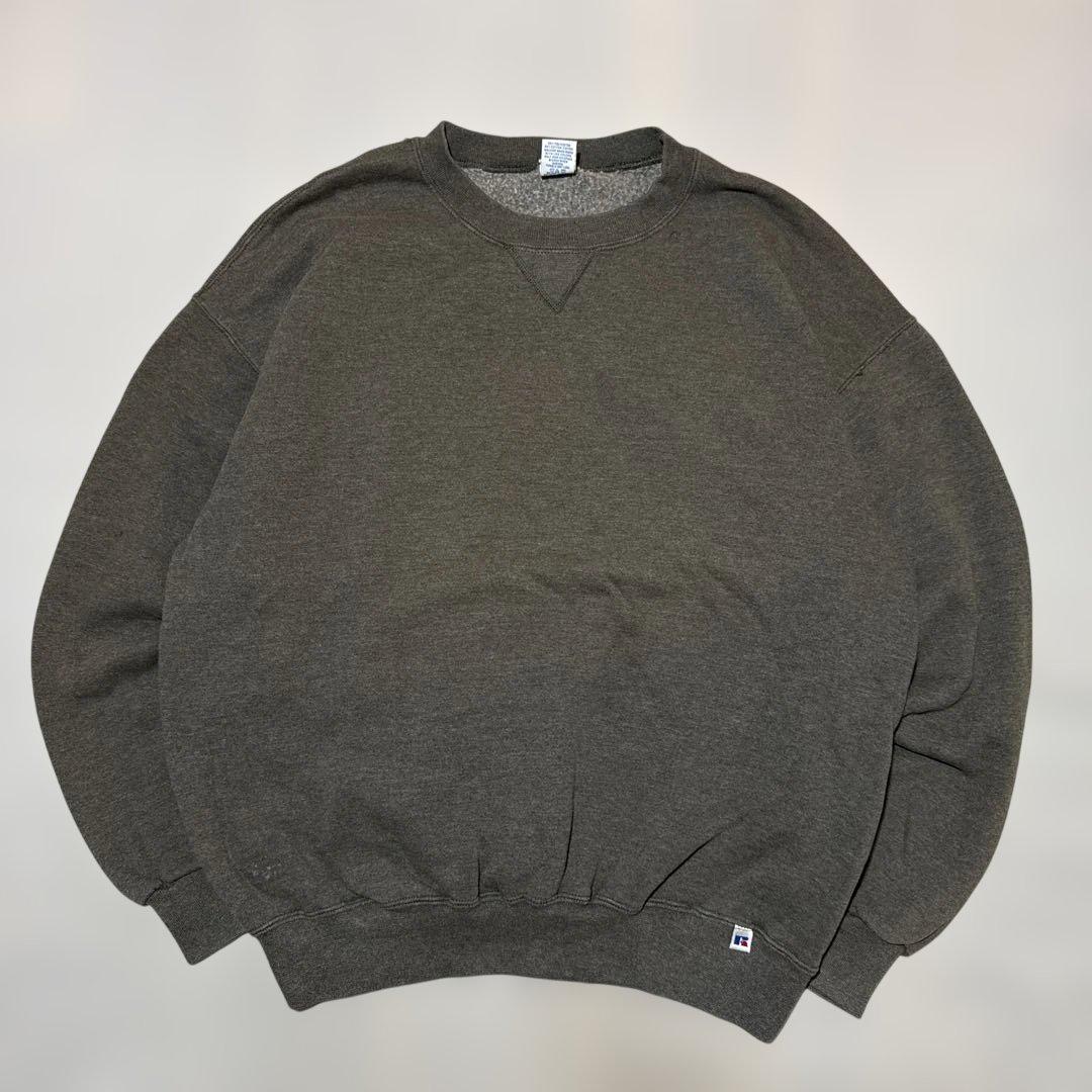 90s メキシコ製 ラッセル 無地 プレーン スウェット XL ブラウン