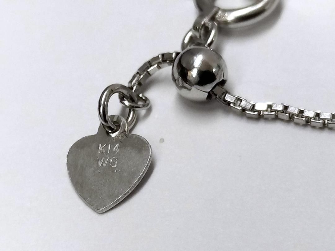ネックレス　K14WG　チェーン　アクセサリー　ジュエリー　現状品
