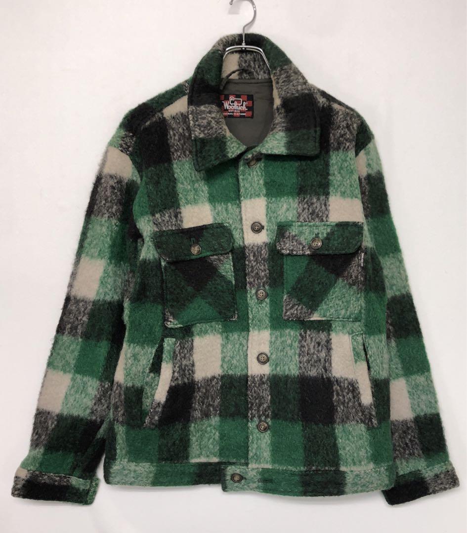 WOOLRICH アウトドア古着 ウール チェック オーバーシャツジャケット