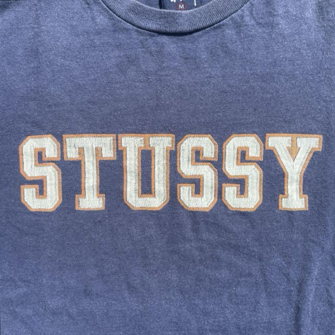 【希少】90s old STUSSY オールドステューシー 紺タグ フェード 希少】old stussy紺タグ90sビンテージTシャツ フェード 雰囲気