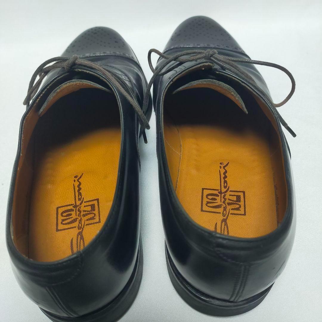 ◇良品【SANTONI】サントーニ セミブローグ ドレスシューズ