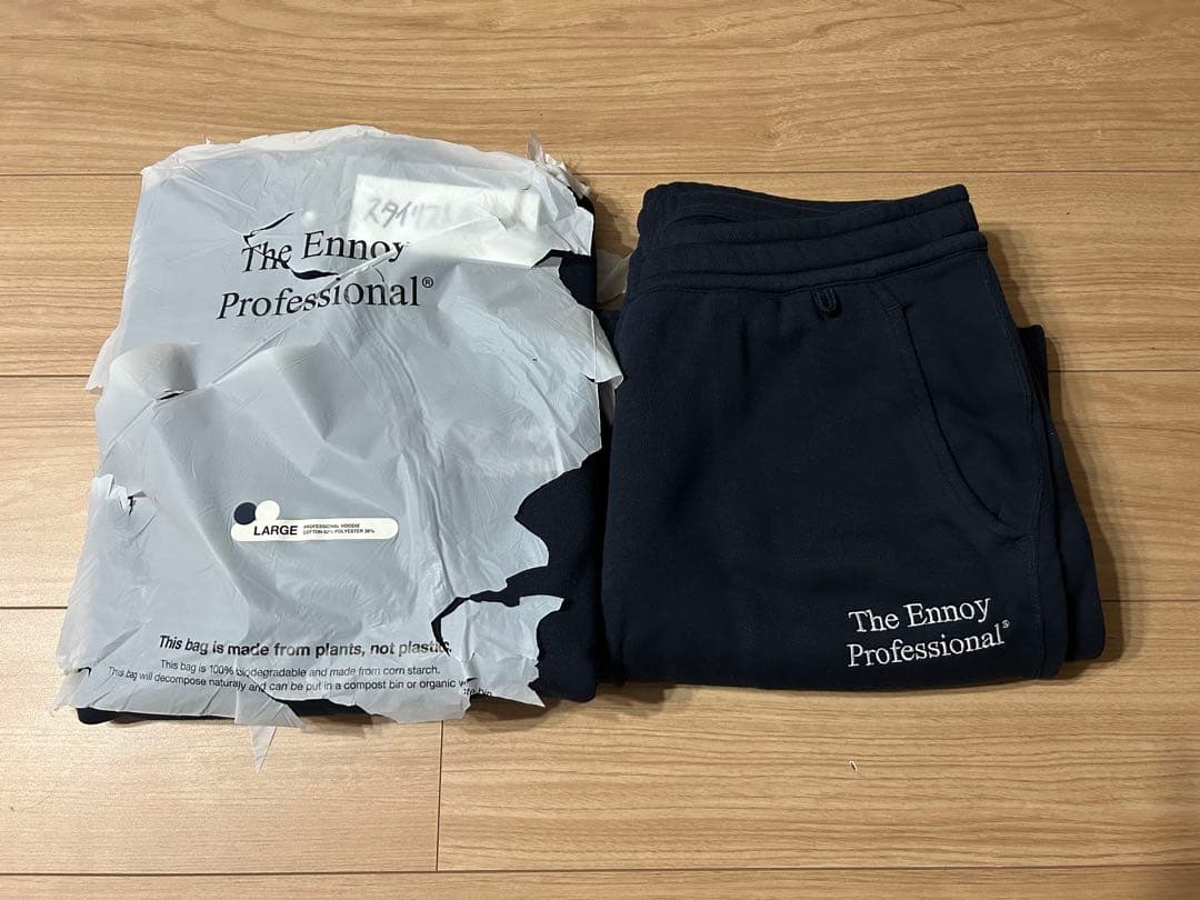 ennoy エンノイ スウェット セットアップ L ネイビーL ENNOY