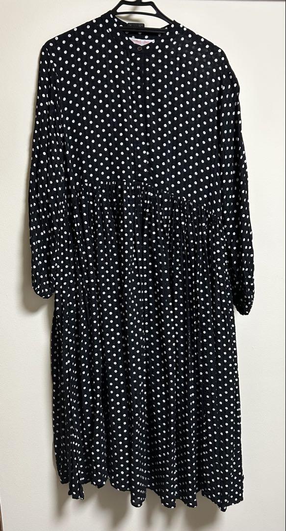 e*☆様 ビアズリー BEARDSLEY ドットギャザーワンピース　0サイズ ビアズリー BEARDSLEY ドットギャザーワンピース （black