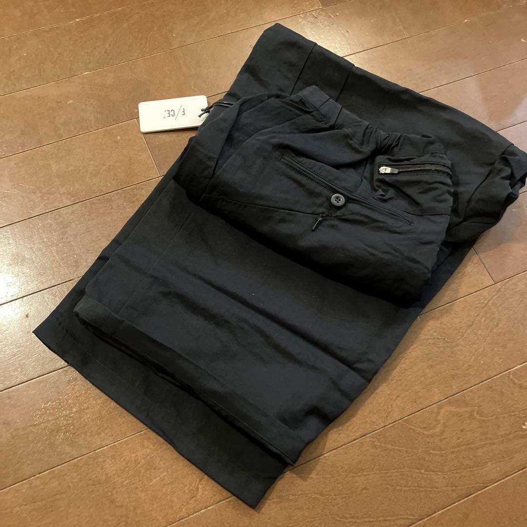 F/CE RE NYLON WIDE CARGO TROUSERS ネイビー L