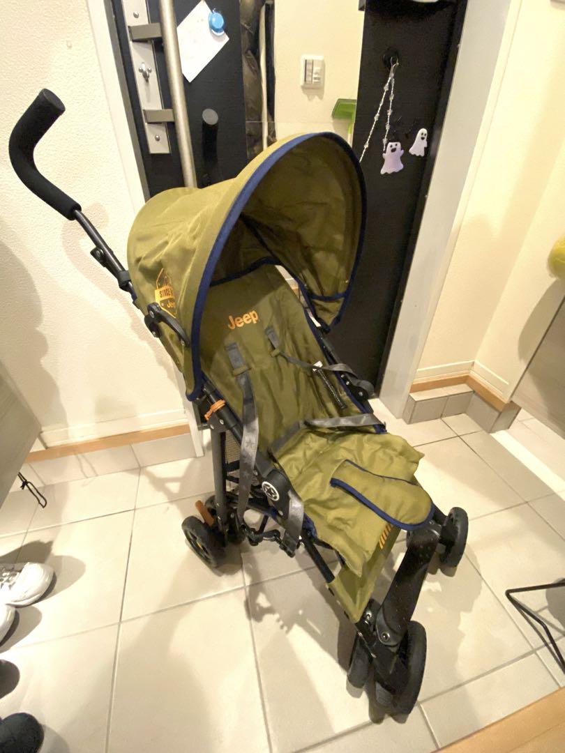 美品　Jeep ベビーカーバギー　スポーツリミテッド　カーキ