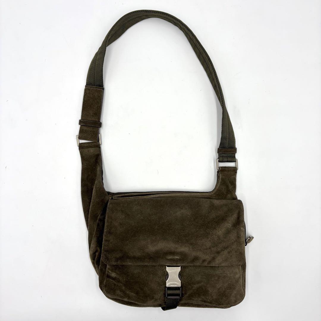 PRADA Archive 99s Suede Shoulder Bag Y2K - メルカリ