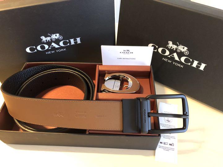 COACH ハーネス リバーシブルベルト3点セット RfIM6-m61361064070 新品正規品ワイド ミックス 低価在庫