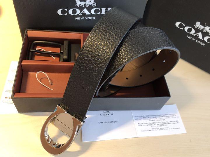COACH ハーネス リバーシブルベルト3点セット RfIM6-m61361064070 新品正規品ワイド ミックス 低価在庫