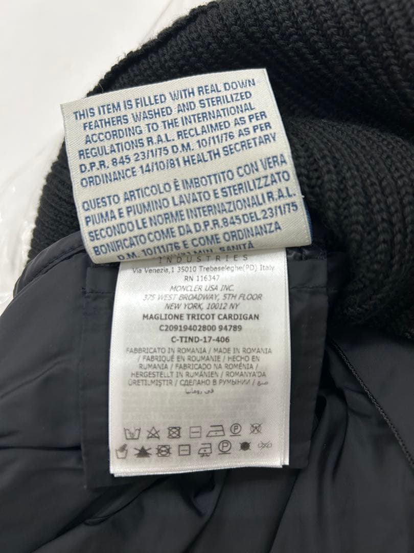 美品 モンクレール ニット ダウン サイズXXL