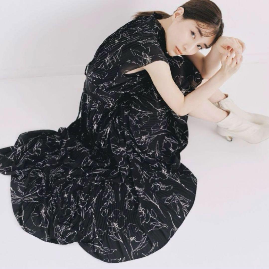 snidel プリーツプリントワンピース