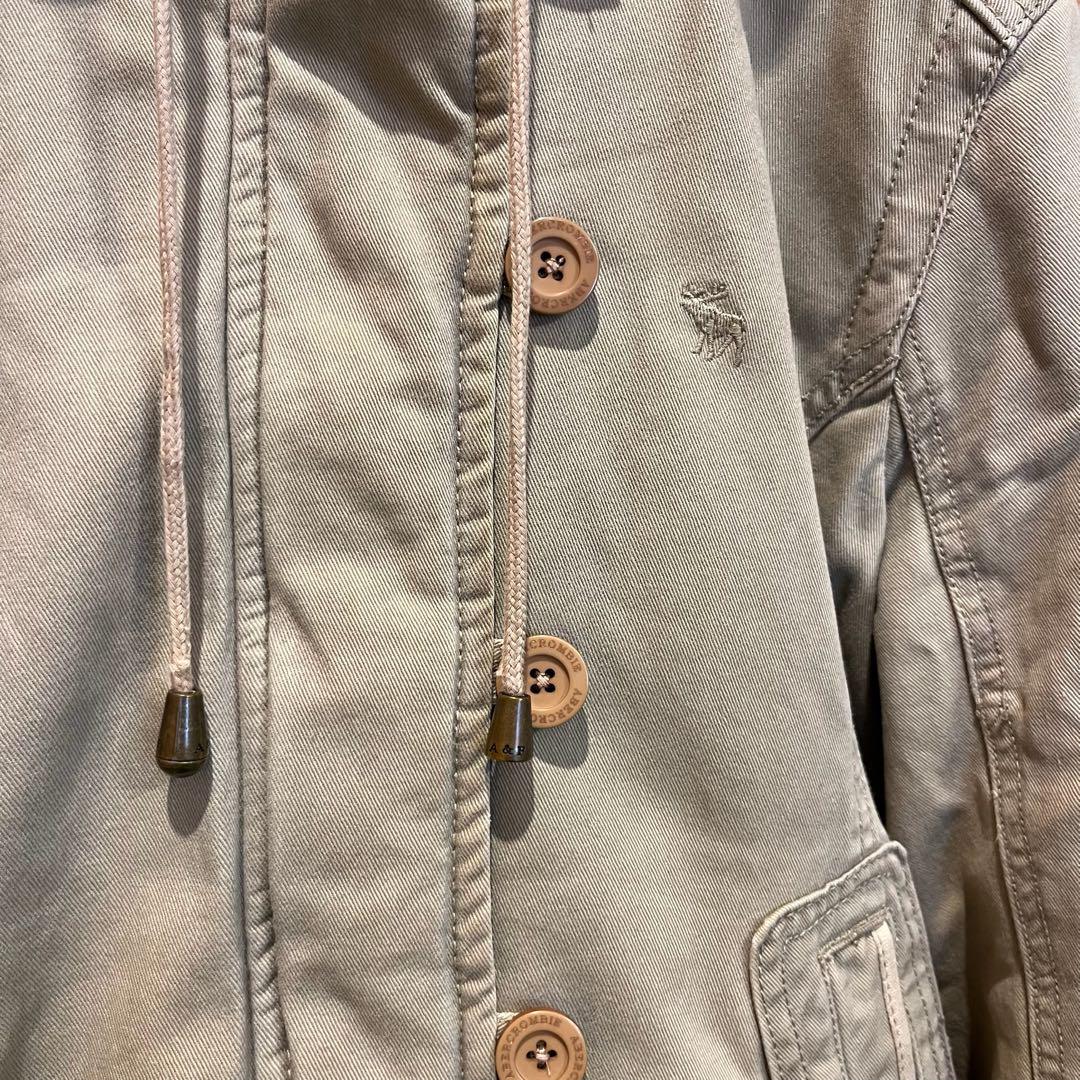 ABERCROMBIE AND FITCH ブルゾン フード ファー ベージュ