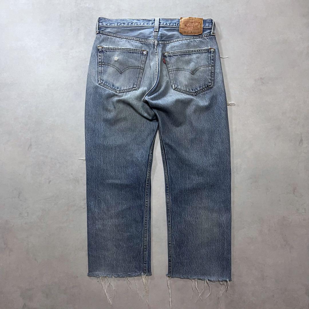 90s LEVI’S 501 グランジダメージデニム リーバイス 赤耳 BIGE
