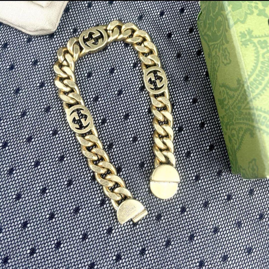 GUCCI グッチ インターロッキングG チェーン ブレスレット