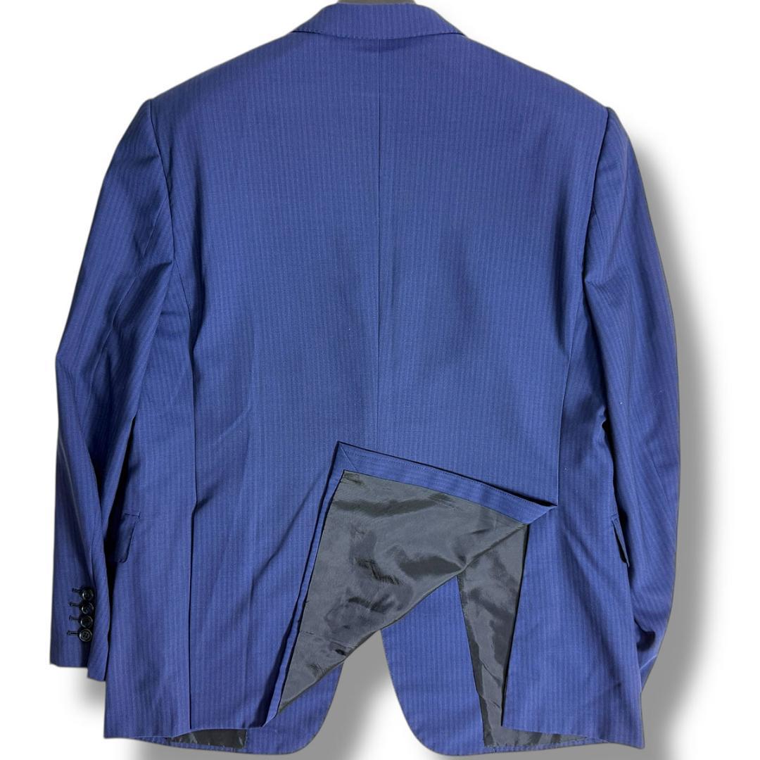 J7111超美品 ブリオーニ 現行タグprimoシャドーストライプスーツ 紺54
