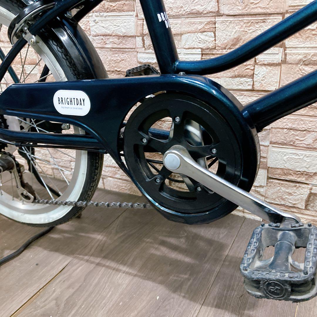 【500円引きクーポン】 引取価格 ミニサイクル BRIGHTDAY ブルーグリーン 20インチ 変速付き 自転車本体