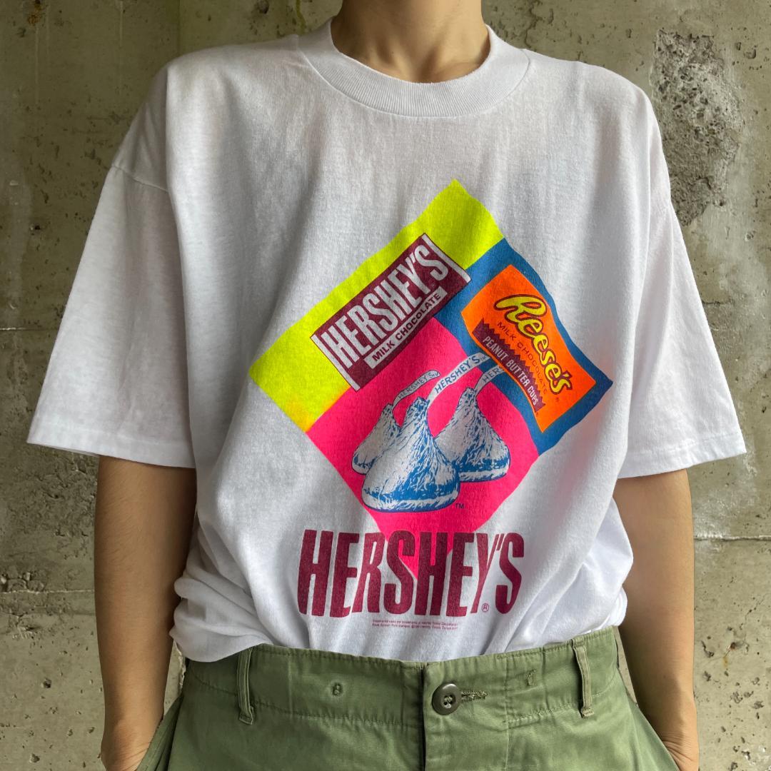 XZ432 Tシャツ 90s 企業T プロモ ハーシーズ チョコ お菓子 古着