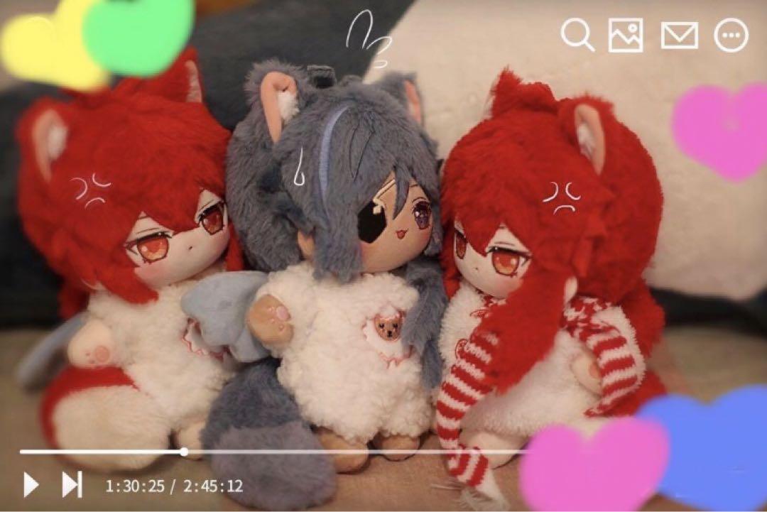 Genshin 原神　ガイア　ディルック　ぬいぐるみ　着せ替え　20cm ペア