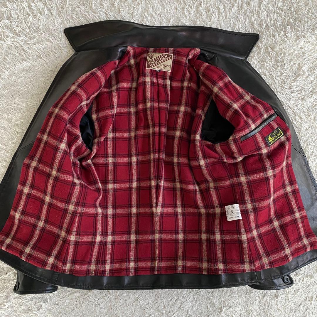 美品/38 Y’2 LEATHER HVR-42 馬革 ライダースジャケット 黒 美品/38 Y’2 LEATHER HVR-42 馬革 ライダースジャケット 黒