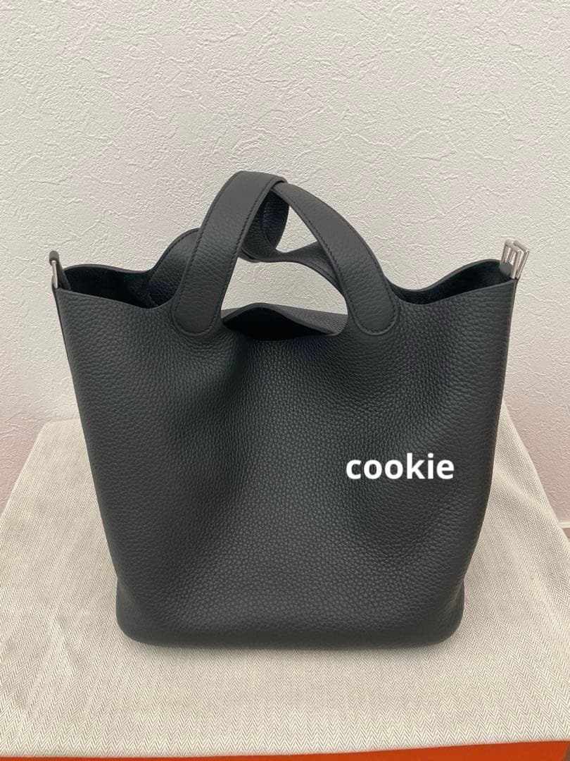 【新品未使用】エルメス ピコタンロック MM ノワール シルバー金具 K刻印