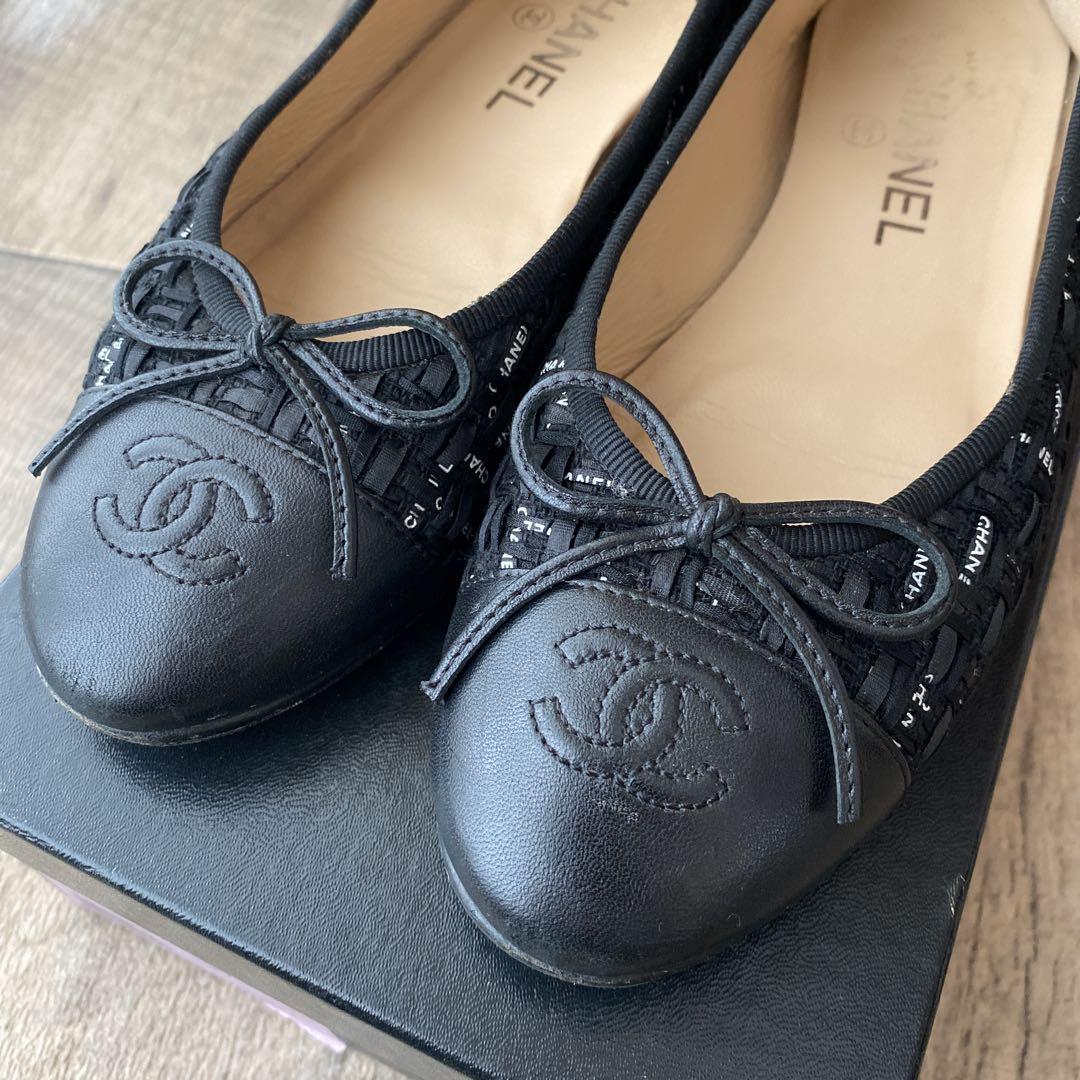 CHANEL バレリーナ　バレエシューズ　37C