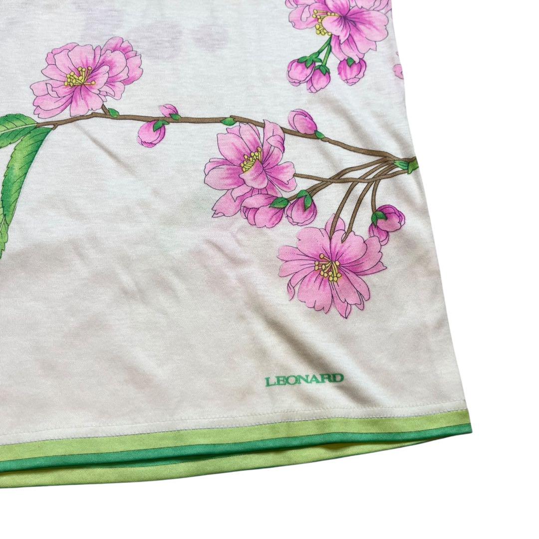 美品 LEONARD PARIS レオナール パリ Tシャツ カットソー 花柄