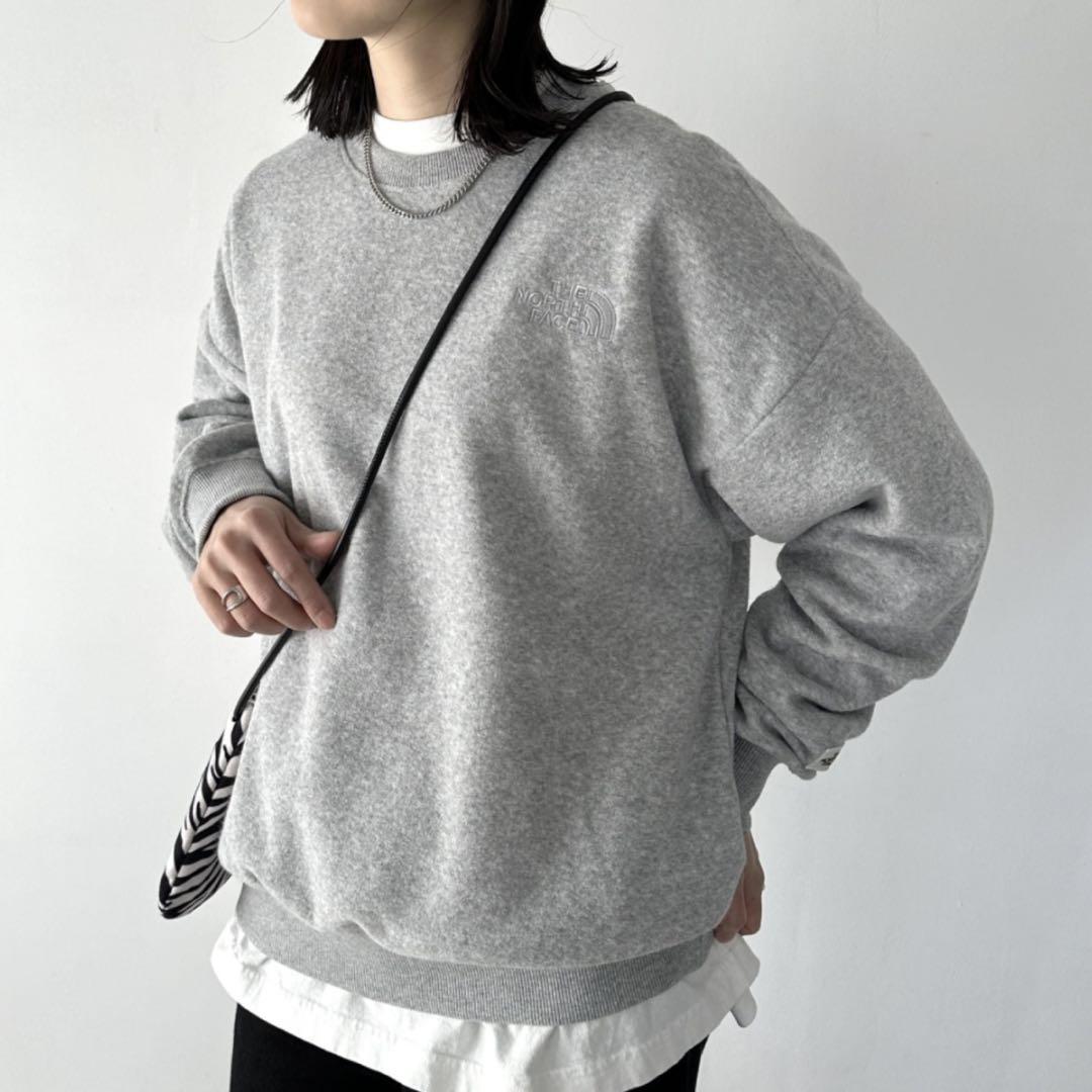 【Mサイズ】The North Face テリー スウェットシャツ グレー