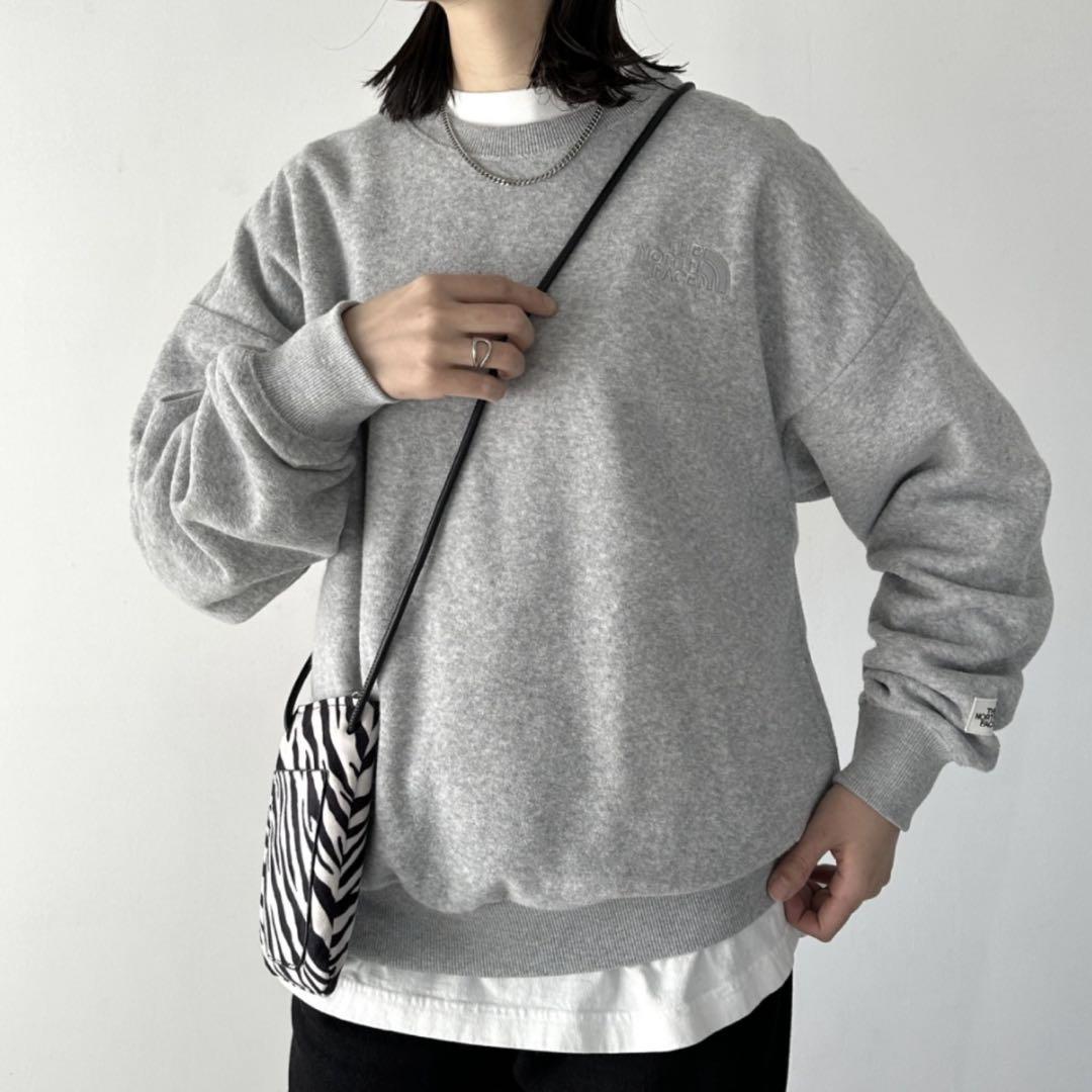 【Mサイズ】The North Face テリー スウェットシャツ グレー