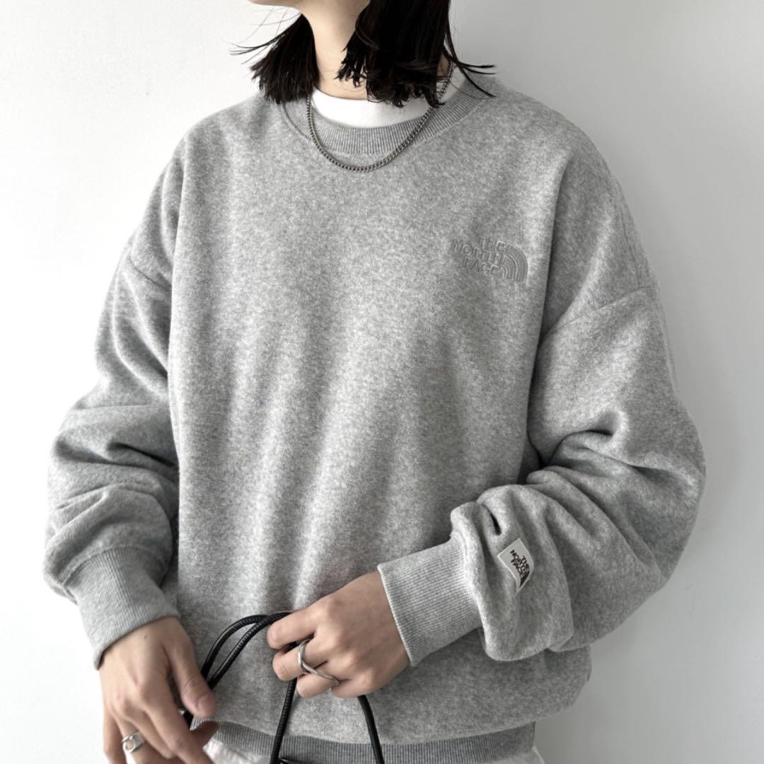 【Mサイズ】The North Face テリー スウェットシャツ グレー