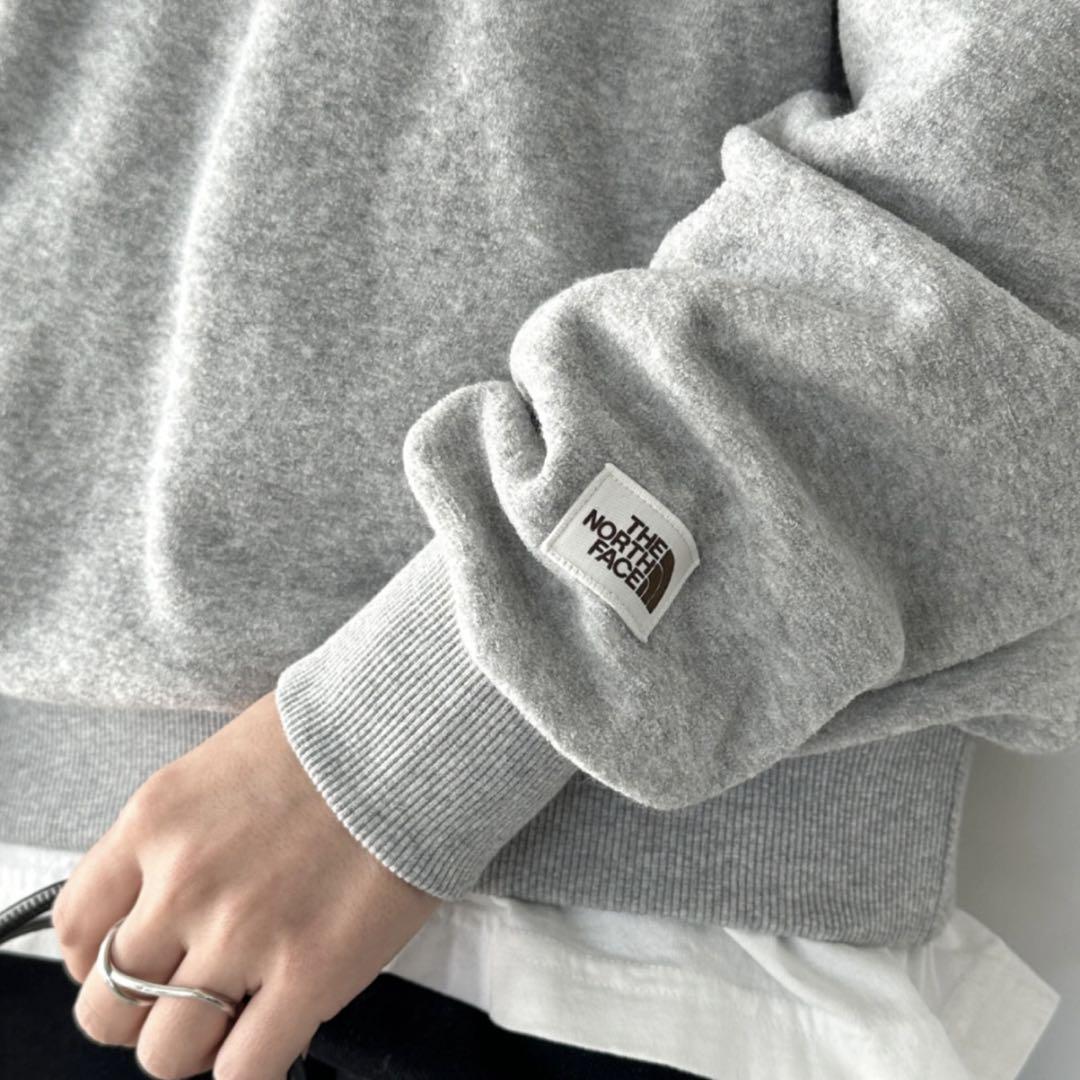 【Mサイズ】The North Face テリー スウェットシャツ グレー