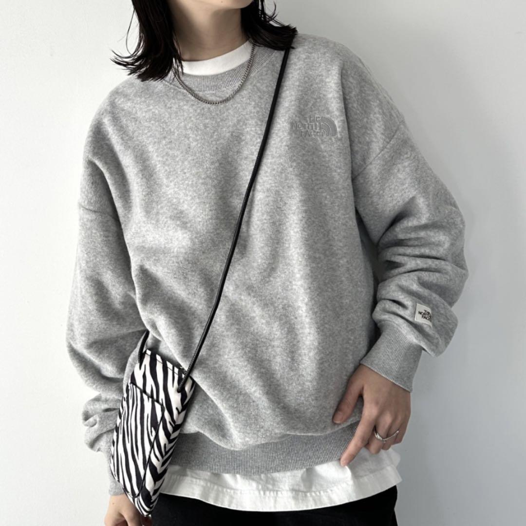 【Mサイズ】The North Face テリー スウェットシャツ グレー