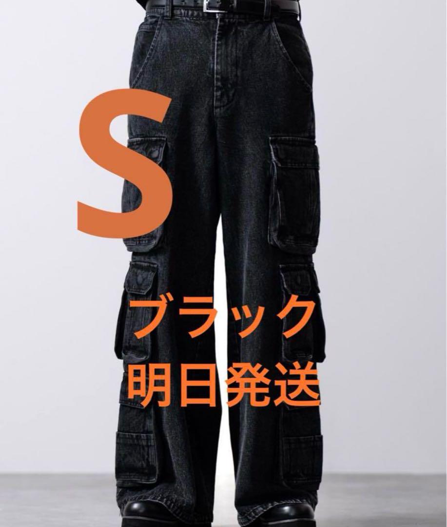 【CLEL】3Dメニーポケット デニムカーゴパンツ