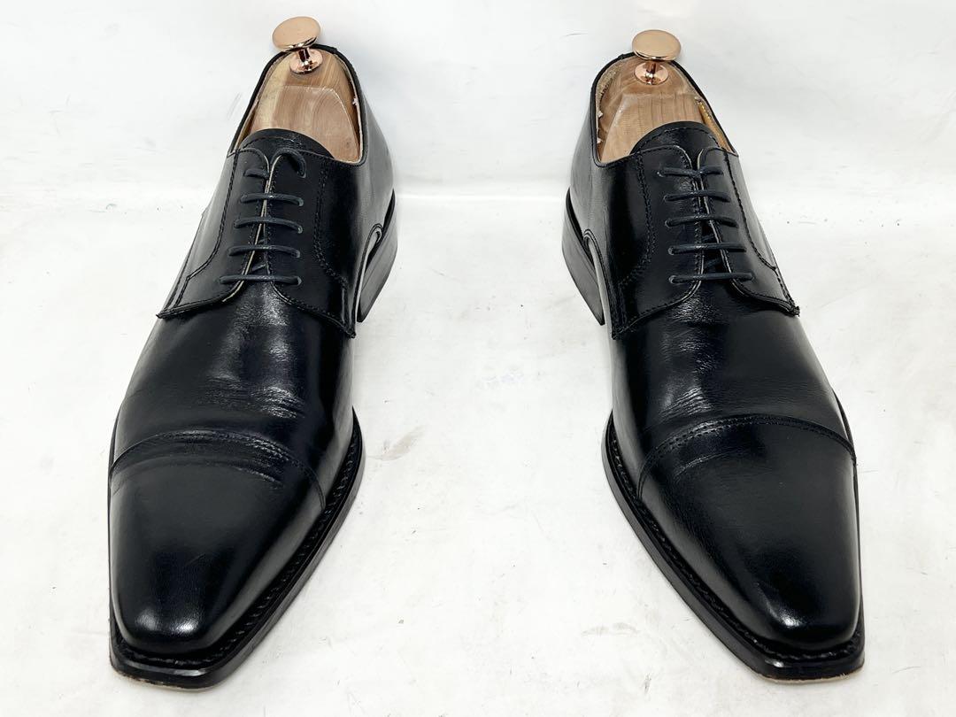 美品 イタリア製 corso napoleone 42 レザードレスシューズ 黒