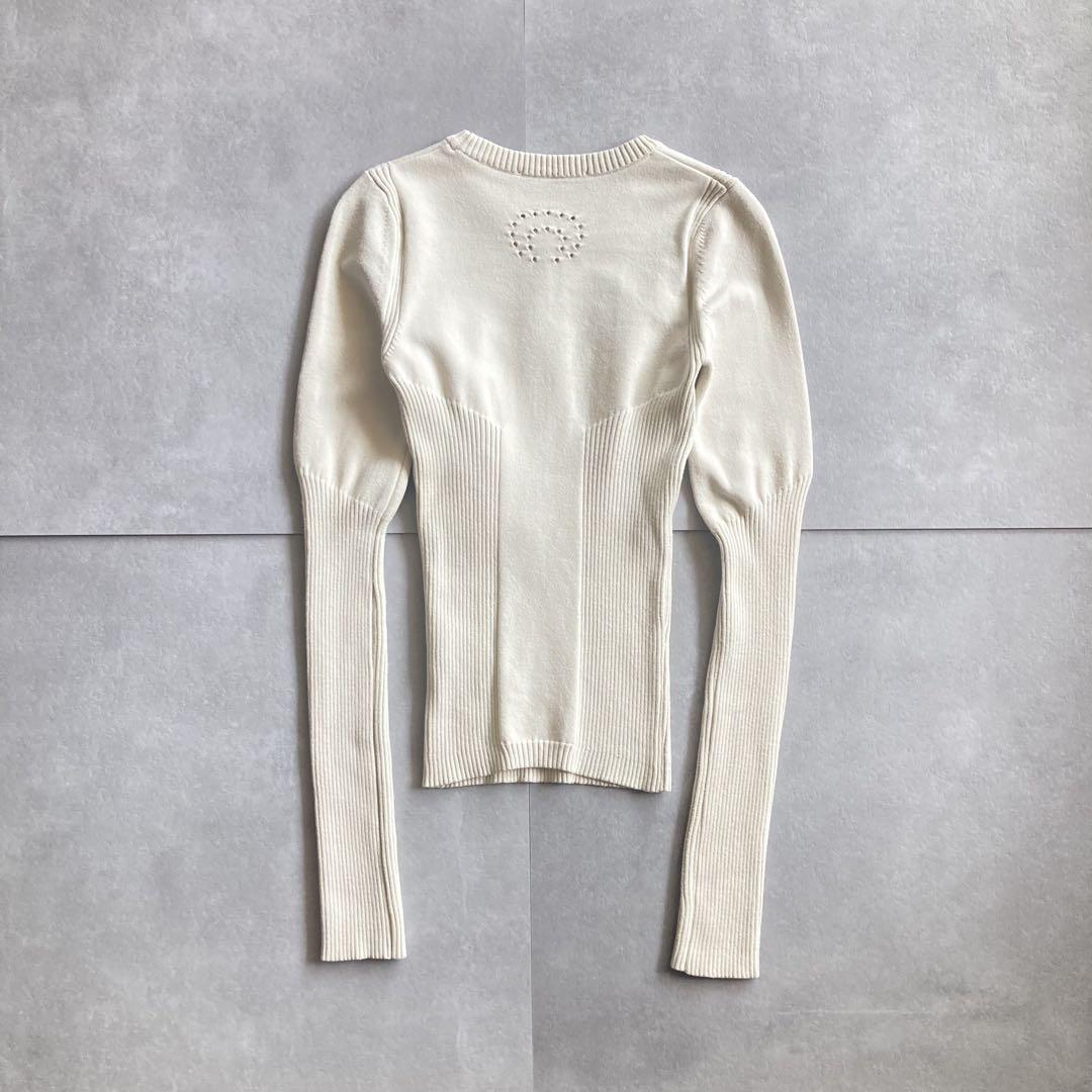【2023✨】MARINE SERRE RIB KNIT LONG ビッグロゴ